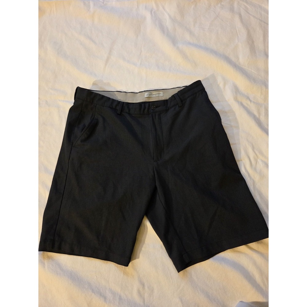 Greg Norman Golf Shorts Mens 36 Black Stretch Performance 9" Inseam